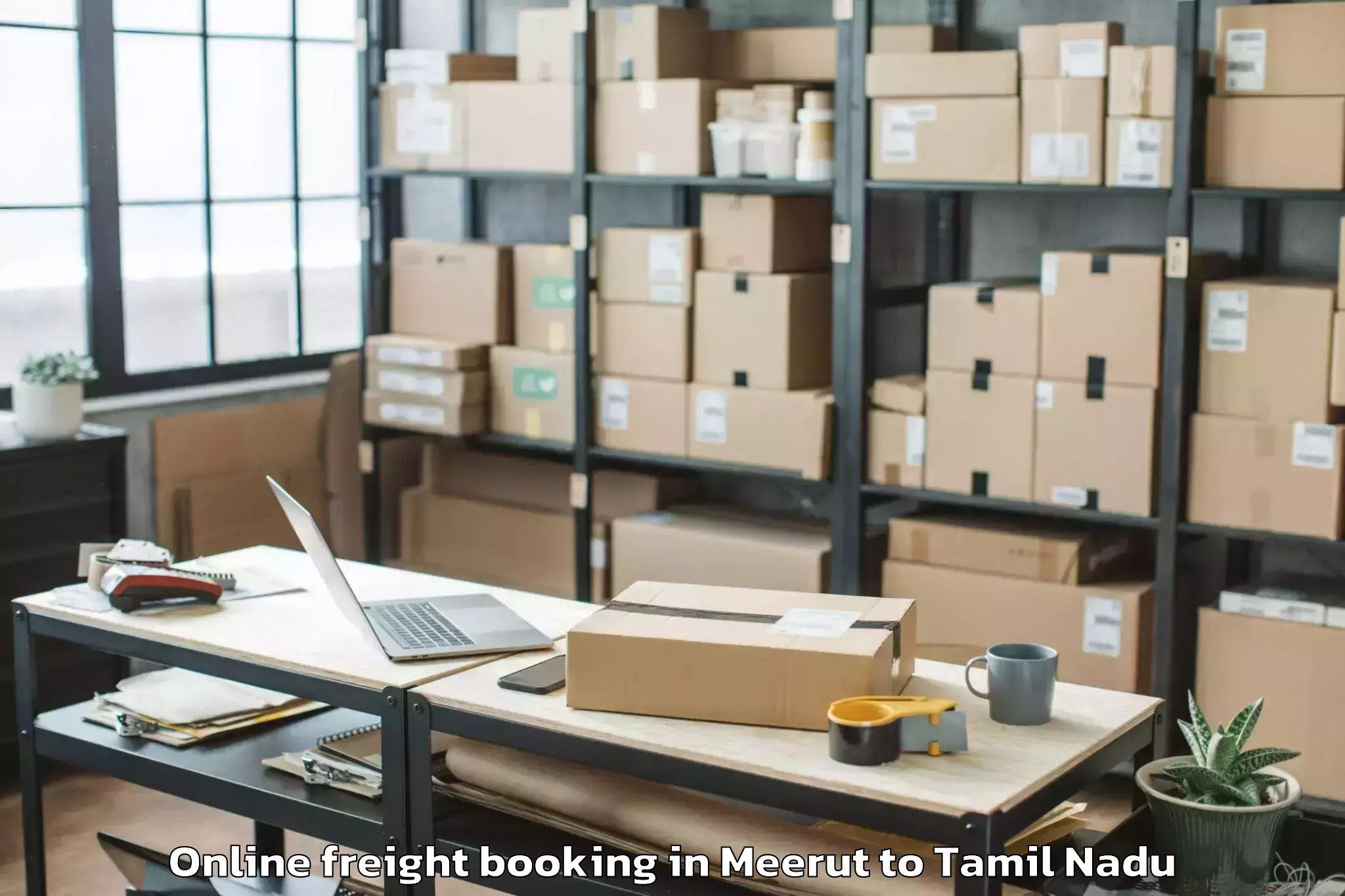 Top Meerut to Narasingapuram Online Freight Booking Available